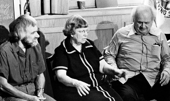 San Francisco, Moshé Feldenkrais and Margaret Mead with Karl Pribram