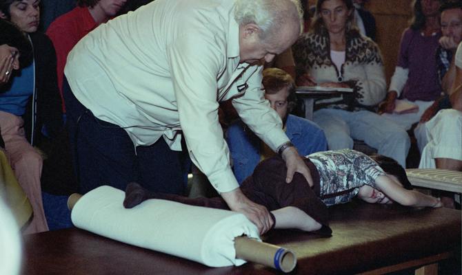 Moshé Feldenkrais and Child San Francisco 1977